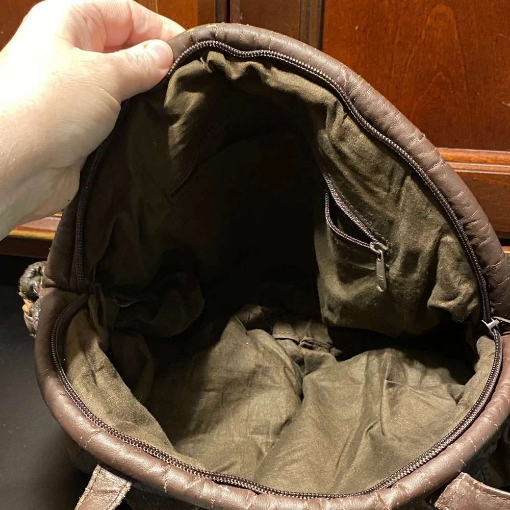 Soft leather vintage hobo bag